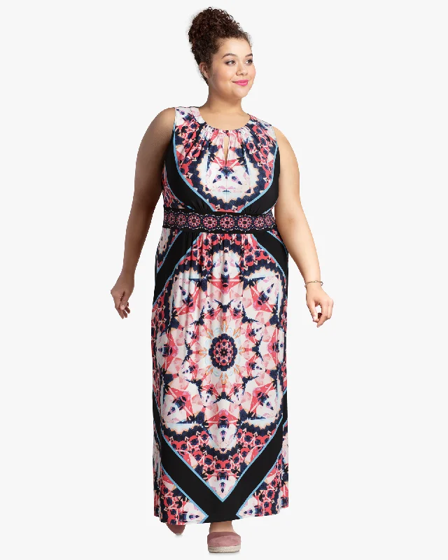 ladies-maxi-dress-festival-fawn-Karina Maxi Dress | Pink / Black