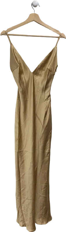 ladies-maxi-dress-tulle-twist-Pretty Lavish Bronze Jode Maxi Dress UK 6