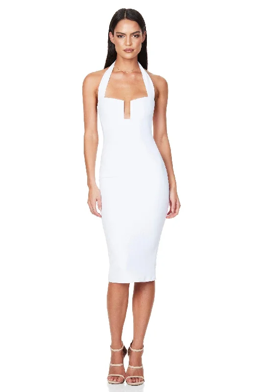 Women's midi dress break glow -Nookie Destiny Midi Dress - White