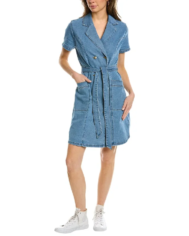 Women's shirt dress rare flair -Nanette by Nanette Lepore Bowery Denim Shirtdress