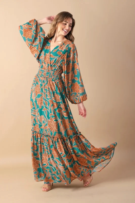 ladies-maxi-dress-velvet-vision-FLEETING FAUNA WOVEN MAXI DRESS