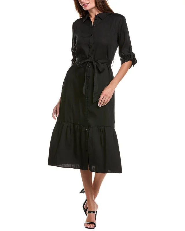 Women's shirt dress lace flair -Nanette by Nanette Lepore Cassidy Shirtdress