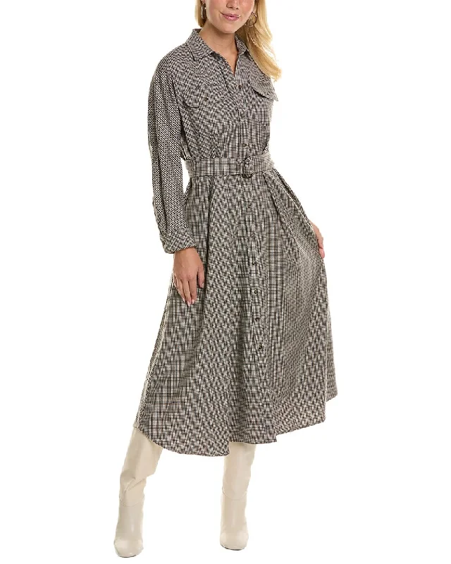 Women's shirt dress plush pop -Weekend Max Mara Fischio Wool-Blend Shirtdress