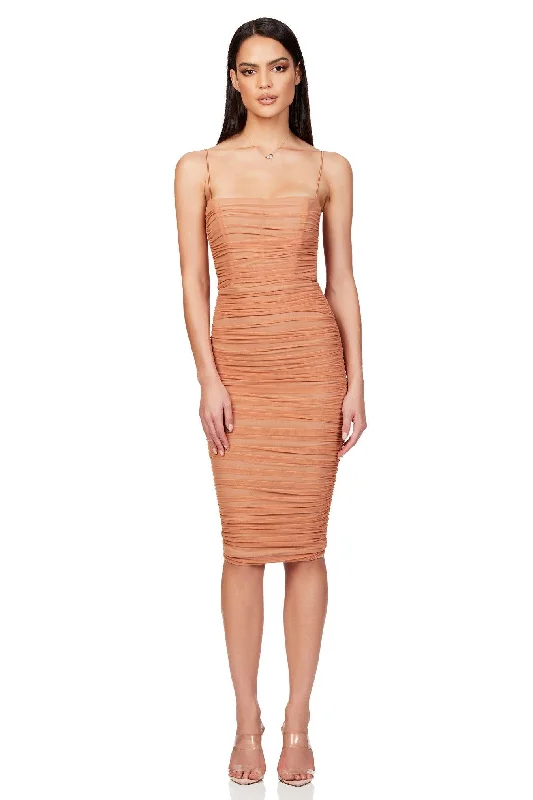 Women's midi dress mid chic -Nookie Mecca Midi Dress - Tan