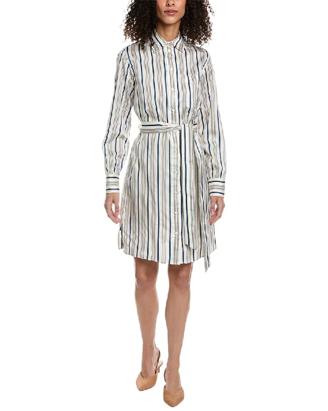 Women's shirt dress star glow -Burberry Striped Silk Shirtdress