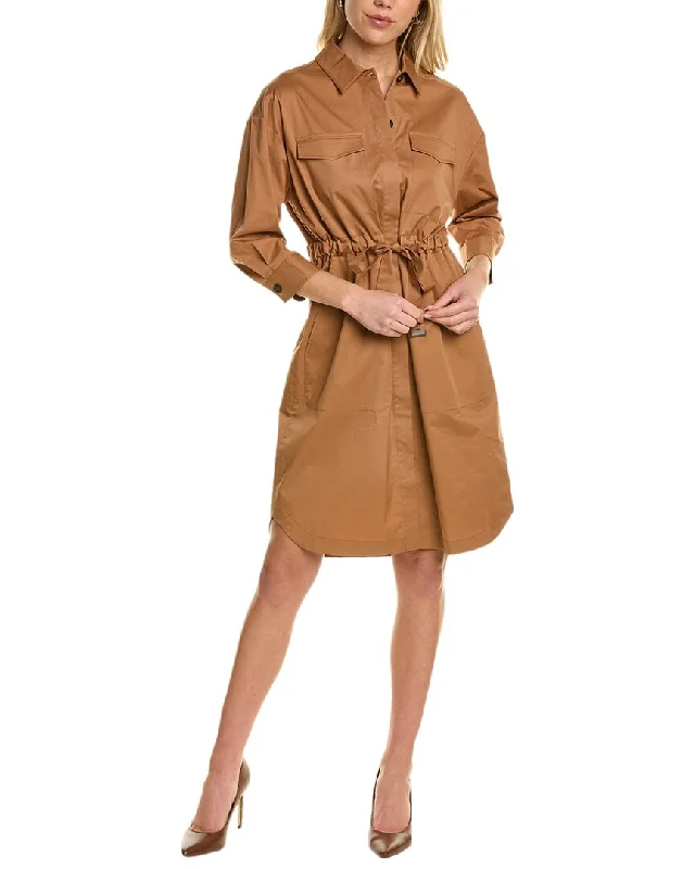 Women's shirt dress wet flair -Peserico Tie Waist Shirtdress