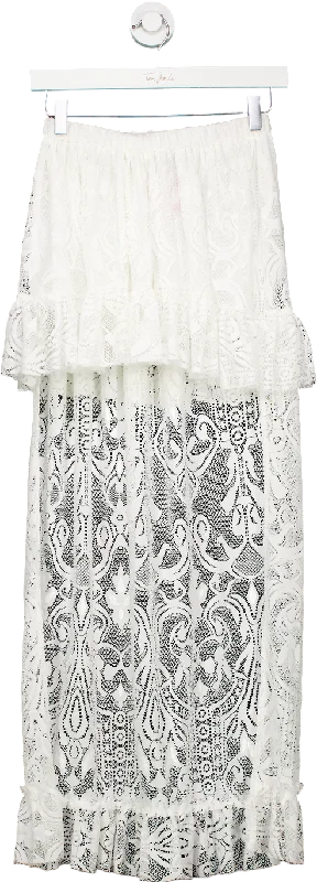 ladies-maxi-dress-heather-hush-Zack White Lace Maxi Skirt UK S