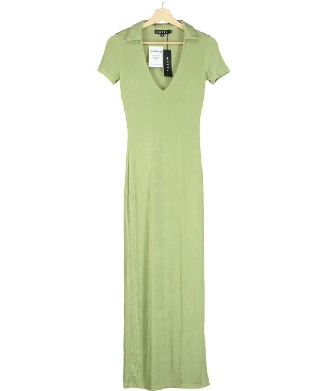 ladies-maxi-dress-open-back-opal-Motelrocks Green Savita Maxi Dress UK S