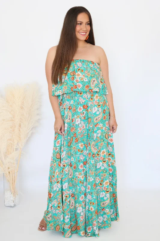 ladies-maxi-dress-plunge-poise-Piper Strapless Maxi Dress (FINAL SALE)