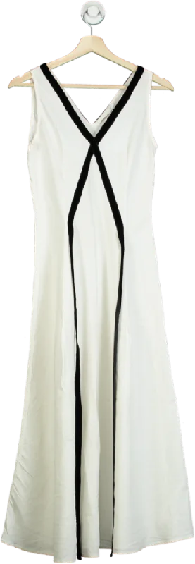 ladies-maxi-dress-spring-sprout-Bamford White Sleeveless Maxi Dress XS