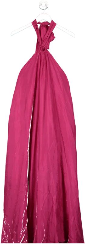 ladies-maxi-dress-heather-hush-KALITA Pink Ring Detail Maxi Dress UK XXS